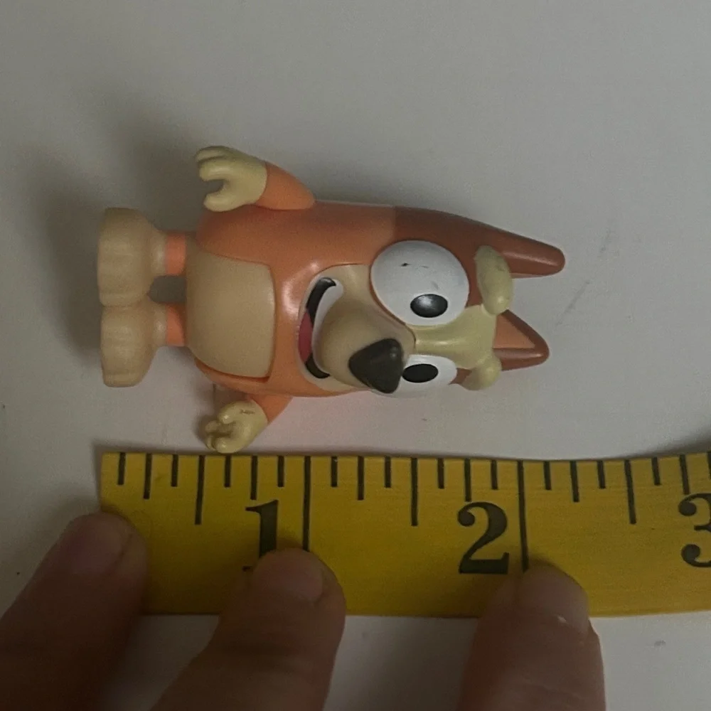 Disney JR BLUEY Bingo Heeler ACTION FIGURE Happy Face Cartoon Puppy Dog Toy